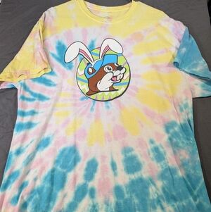 Colorful Tie-Dye Bunny Graphic Women's Tee